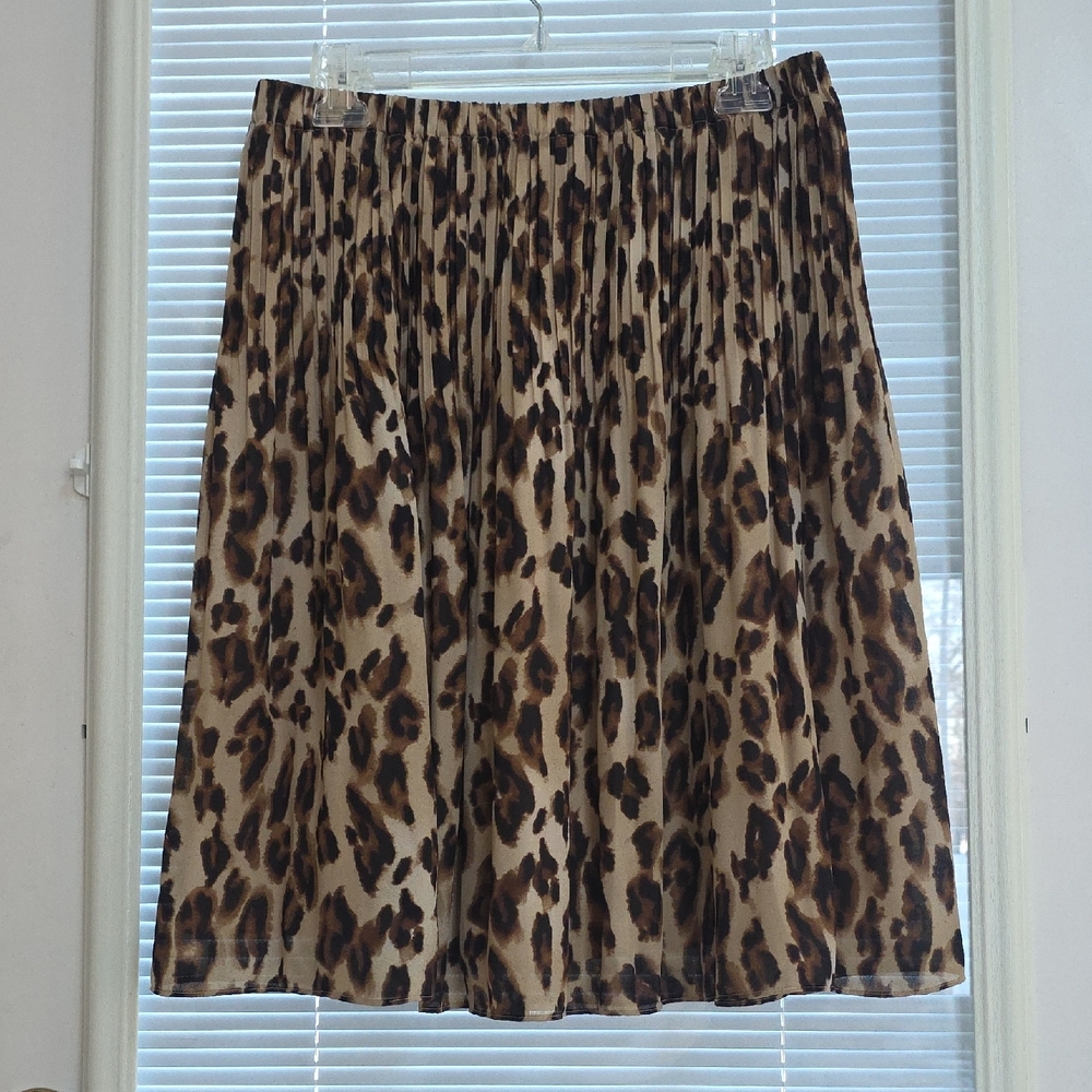 Sunny Leigh Brown Leopard A-Line Skirt - Picture 6 of 9